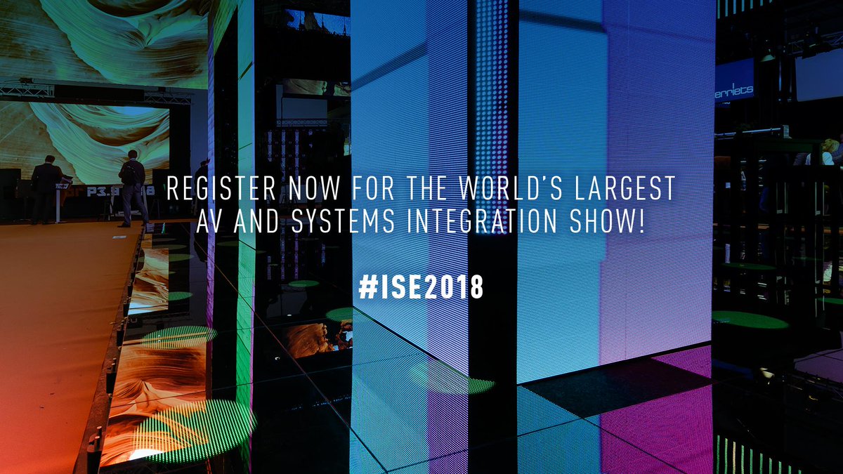ISE_Show's tweet photo. Registration for #ISE2018 is OPEN! 

Not registered yet? Don't worry! You can use the special Twitter free registration code: 399420. 

Go straight to registration with this link: https://t.co/4wkBhtDCNG https://t.co/SyDenp4h4a