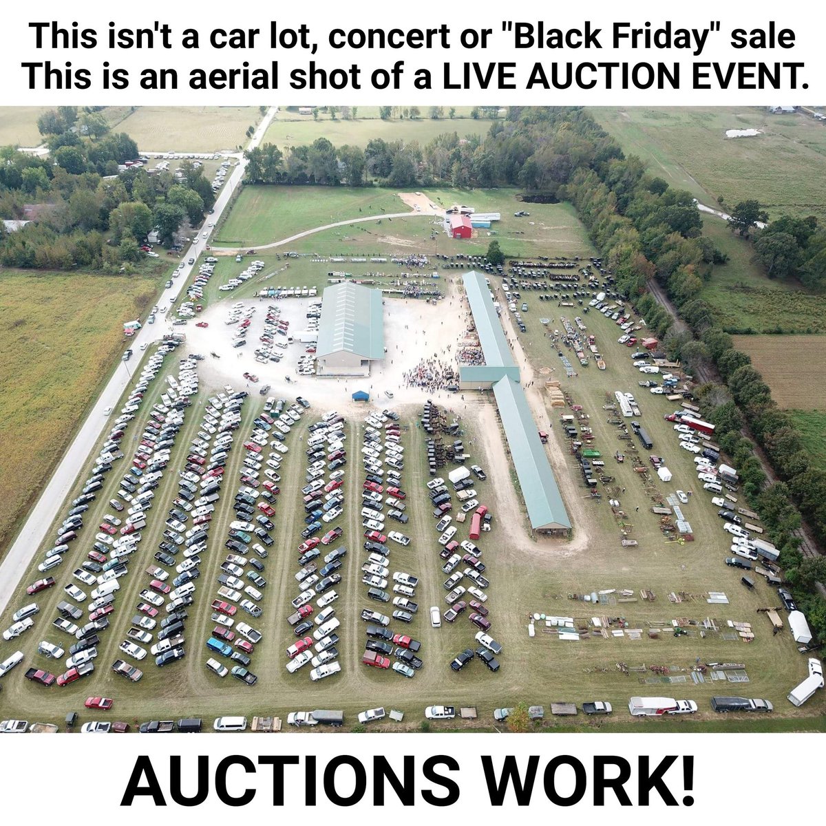 tnFastTalker's tweet photo. No #FakeNews or #PhotoShop here. Just another MASSIVE crowd for a #LiveAuctionEvent
#AuctionsWork #NAAPro https://t.co/ILobk5hazE