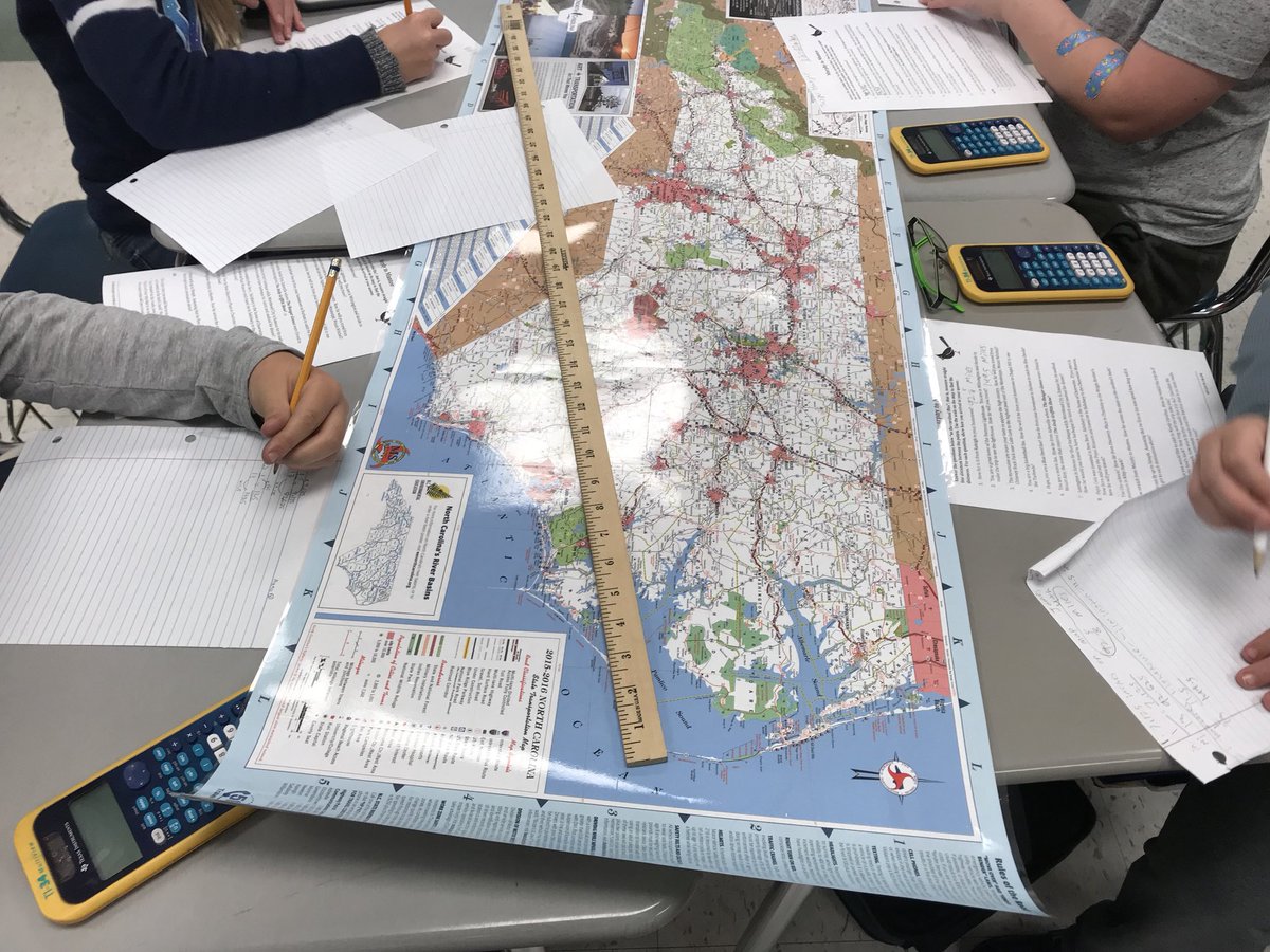 Mrs_MaffettEFMS's tweet photo. Working with maps to show scale!  From Murphy to Manteo we go!  We ❤️Math!!! https://t.co/qH2W9e4xeb