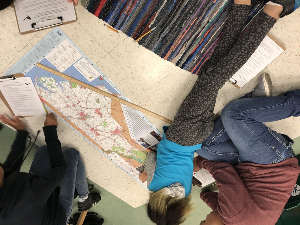 Mrs_MaffettEFMS's tweet photo. Working with maps to show scale!  From Murphy to Manteo we go!  We ❤️Math!!! https://t.co/qH2W9e4xeb