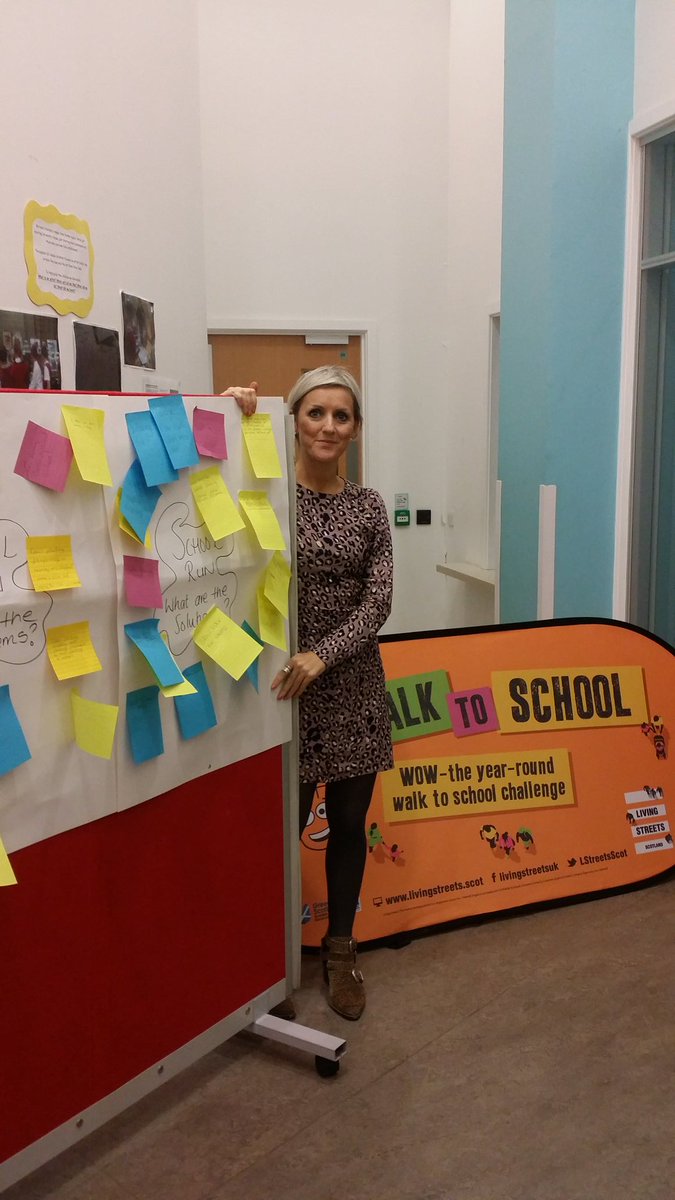 LStreetsScot's tweet photo. With @FifeCouncil at @Carnegie PS gathering parent's &amp;pupils views on the school run! Problems &amp;solutions! We can make an impact by working together! #walktoschool #travelactively https://t.co/n5BCrT6Ymj