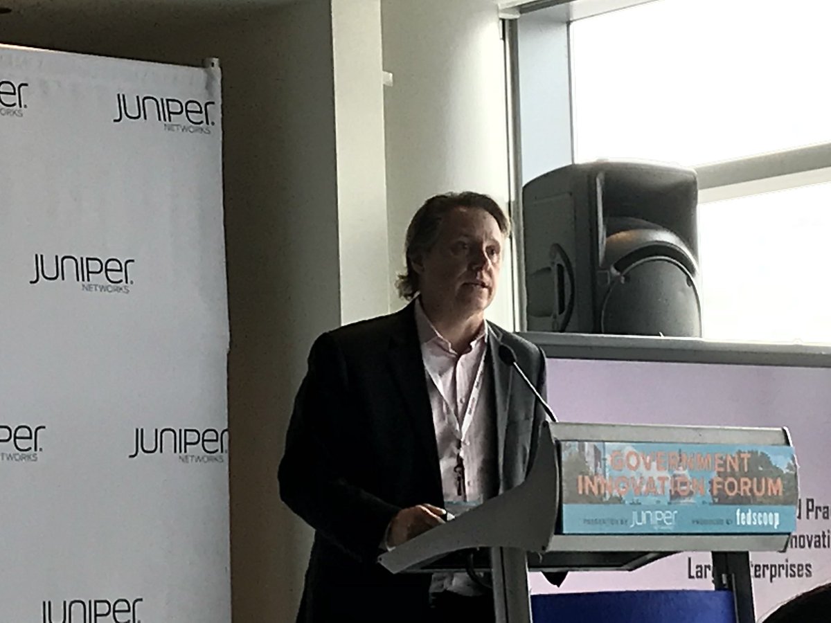 fedscoop's tweet photo. Innovation isn't just about new gadgets, it's also about business processes and customer relationships, says @NSAGov’s Neal Ziring at the #JuniperForum https://t.co/Y4uxZnpX61