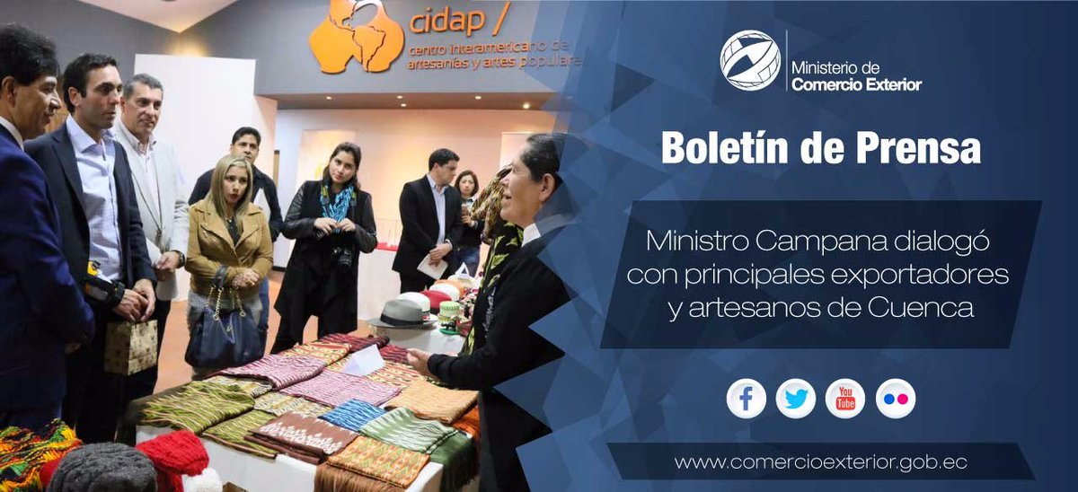 ProEcuador_'s tweet photo. “Tenemos que dar un paso adelante, a la agroindustria, a la industrialización y por eso estoy en Cuenca, ciudad que se caracteriza por tener a grandes industriales y exportadores", @CampanaPablo #ComercioEcCuenca 👉https://t.co/CNis6VaIPp https://t.co/0iBRCIdwjK