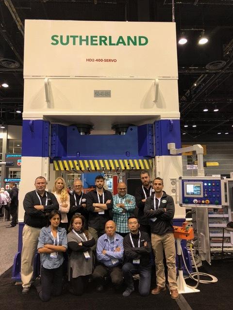 SutherlandPress's tweet photo. A few snapshots of Team Sutherland in action at the Fabtech metal forming show at McCormick Place, Chicago this month. #fabtech #sutherlandpresses #metalforming https://t.co/ZGSVzcJ6j7