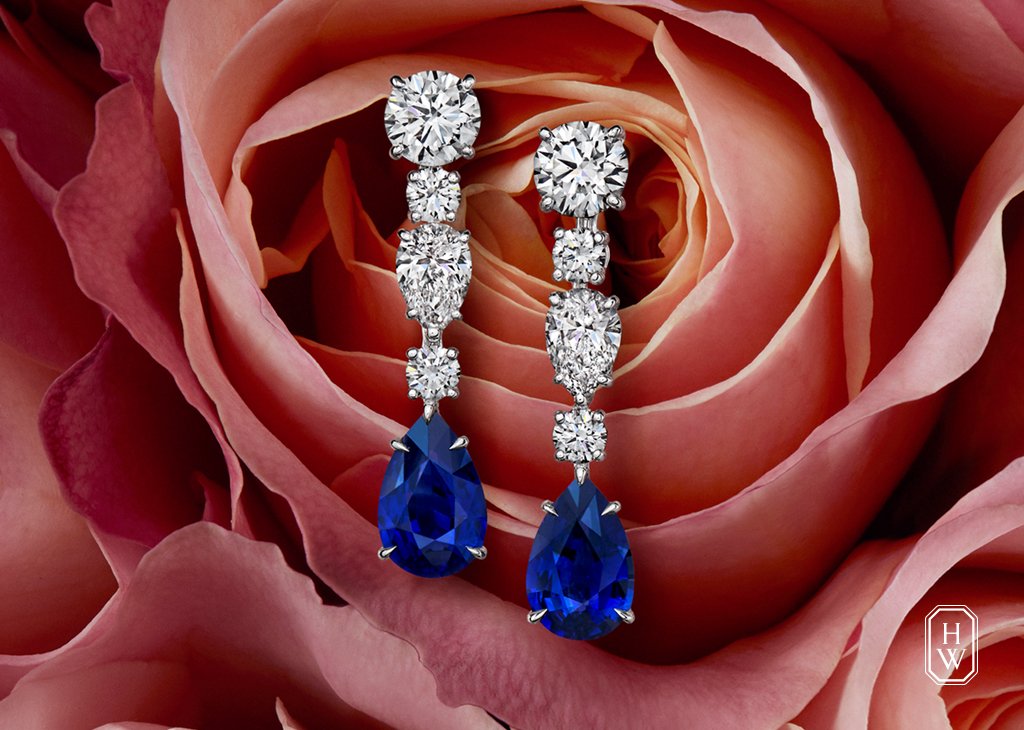 HarryWinston's tweet photo. The season for sapphires. Color your #WinstonFall with earrings from #HarryWinston: https://t.co/bAn7NxziH2 https://t.co/zC5KE5tMBS