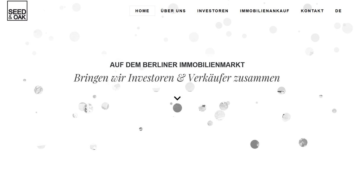Unsere neue Webseite ist online. Minimalistisch, außergewöhnlich und  einprägend. // Our new website is online. Minimalist, extraordinary and  memorable. #webdesign #RealEstate #Marketing seed-oak.de