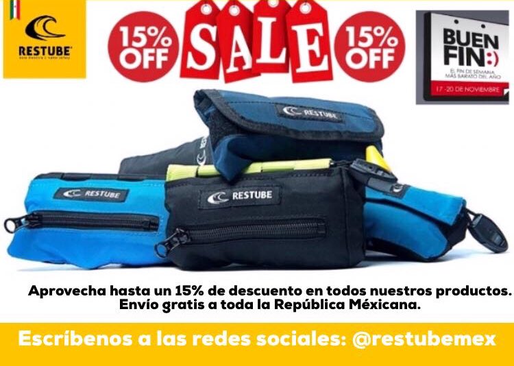 RestubeMex's tweet photo. Llego la mejor fecha del año, El Buen fin!...No lo pienses más, aprovecha esta gran oportunidad del 15% menos en todos nuestros productos.
Llévate tu #Restube que te ofrece más libertad y seguridad en el agua 💦 #watersafety #watersports #backupsafety #buenfin #méxico https://t.co/RZLpW4H8EM