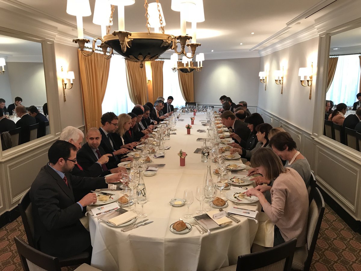 Thank you to Delegates and Ambassadors from Mali, Afghanistan, Jordan, Lebanon, Bangladesh, Palau, Egypt, Haiti, Kazakhstan, France, Bulgaria, Panama, Nicaragua, Ukraine, Korea, Cuba, and Vietnam for attending a lunch to discuss the #Expo2023 MN-USA bid + upcoming vote on Nov 15.
