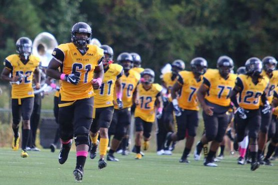 BowieStateSAA's tweet photo. #BulldogNation stand up! BSU hosting the 1st football playoff game in school history. We need everybody to show up and fill the stands this Saturday, 11/18, 1 pm, Bulldog Stadium. Get tickets online > https://t.co/2mNVNYEBOF https://t.co/qyDD6LXiee