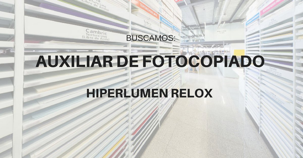 ReclutadorJr's tweet image. Intégrate a nuestro equipo de #trabajo como: 
Auxiliar de Fotocopiado en nuestra sucursal #Relox 
Postúlate y conoce toda la información de nuestra #oferta laboral a través de Occ @empleoslumen occ.com.mx/Empleo/Oferta/…