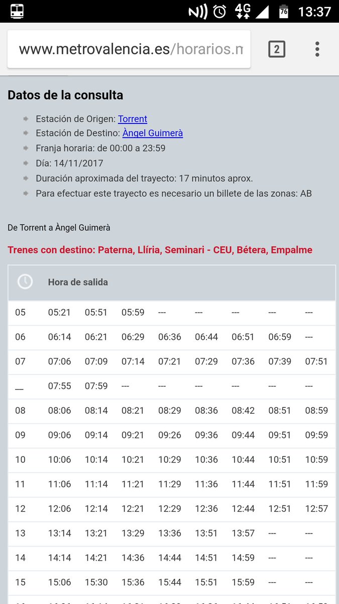 TheNenkko's tweet photo. @metrovalencia Buscad el metro de las 13:06 en el día de hoy, y en el de mañana https://t.co/td6TJQOIeB