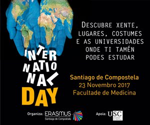 erasmus_gal's tweet photo. Si eres estudiante extranjero de la USC y te gustaría participar en el International Day 2017 hablando sobre las bondades de tu país en un ambiente multicultural y festivo, mándanos correo a day@erasmus.gal. Más info en https://t.co/6nNeCWbifS https://t.co/T1NzRd5Yvr