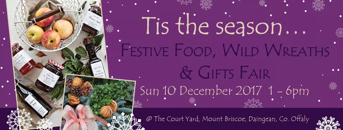 Mt_Briscoe's tweet photo. RT pls @Mt_Briscoe Christmas Fair Dec 10.

Let us help you celebrate #Christmas... we will have our full range of Briscoe  Festive Foods including jellies, preserves, plum puddings. mince pies, Christmas cake, fruit vinegars and more. 
#Artisanfood #Craft #Offaly https://t.co/WKxj2Js9dg