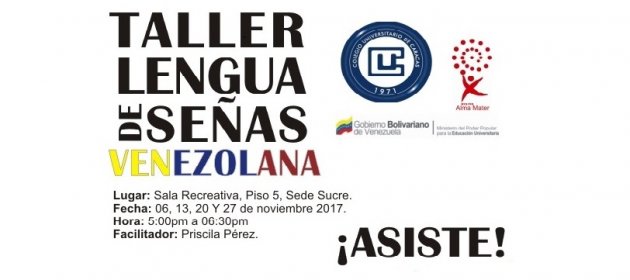 CUC_Oficial's tweet photo. #RumboALaUniversidadDeCaracas Comienzan cursos de Lenguaje de Señas en el CUC para toda la comunidad cucista https://t.co/gbGQdRYV86 https://t.co/OaZTT9NyPL