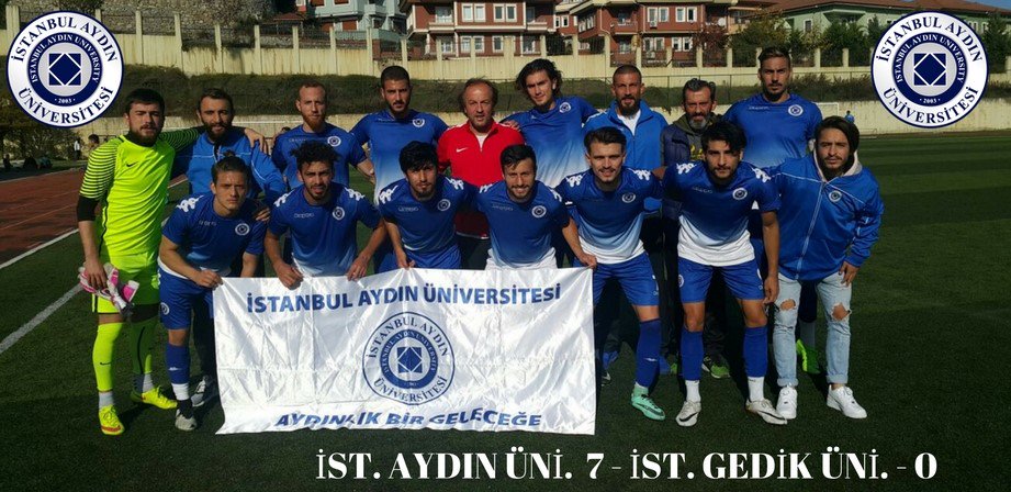 TÜSF 1. Lig Futbol Müsabakalarında İAÜ 2. maçında da galip gelmeyi başarmıştır. İSTANBUL AYDIN ÜNİ.  7 - İSTANBUL GEDİK ÜNİ. - 0 <a href="/drmaydin/">Prof. Dr. Mustafa AYDIN</a> <a href="/Yadigarizmirli/">Yadigar İZMİRLİ</a> <a href="/IAUKampus/">İstanbul Aydın Üniversitesi</a> <a href="/iautanitim/">İAÜ Halkla İlişkiler ve Tanıtım</a>