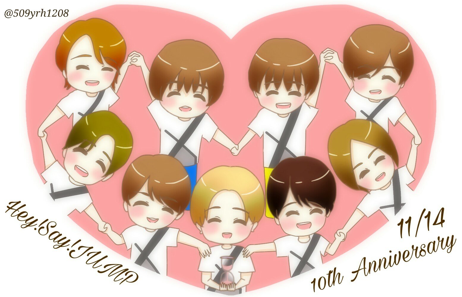 やまﾙ ﾝ 9 2参戦 Hey Say Jump 10th Anniversary Congratulations Jumpデビュー10周年 Jump10周年 Jump祝10周年イラスト T Co W3mm3nmp6b Twitter