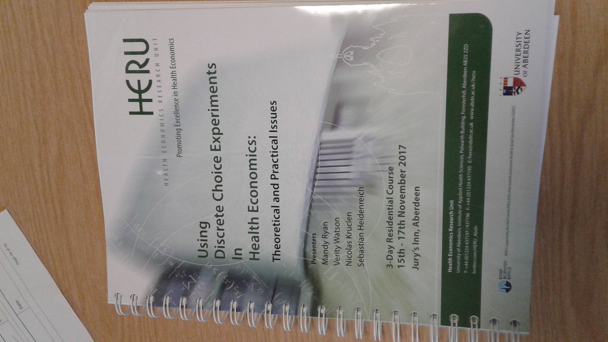 HERU_Abdn's tweet photo. We are all set for the DCE workshop starting in Aberdeen tomorrow #DCE2017 #MandyRyan @VWatsonEcon @krucien @Heidenreich_Eco @luisloria @e_tassie https://t.co/ADPJA3Wrzm