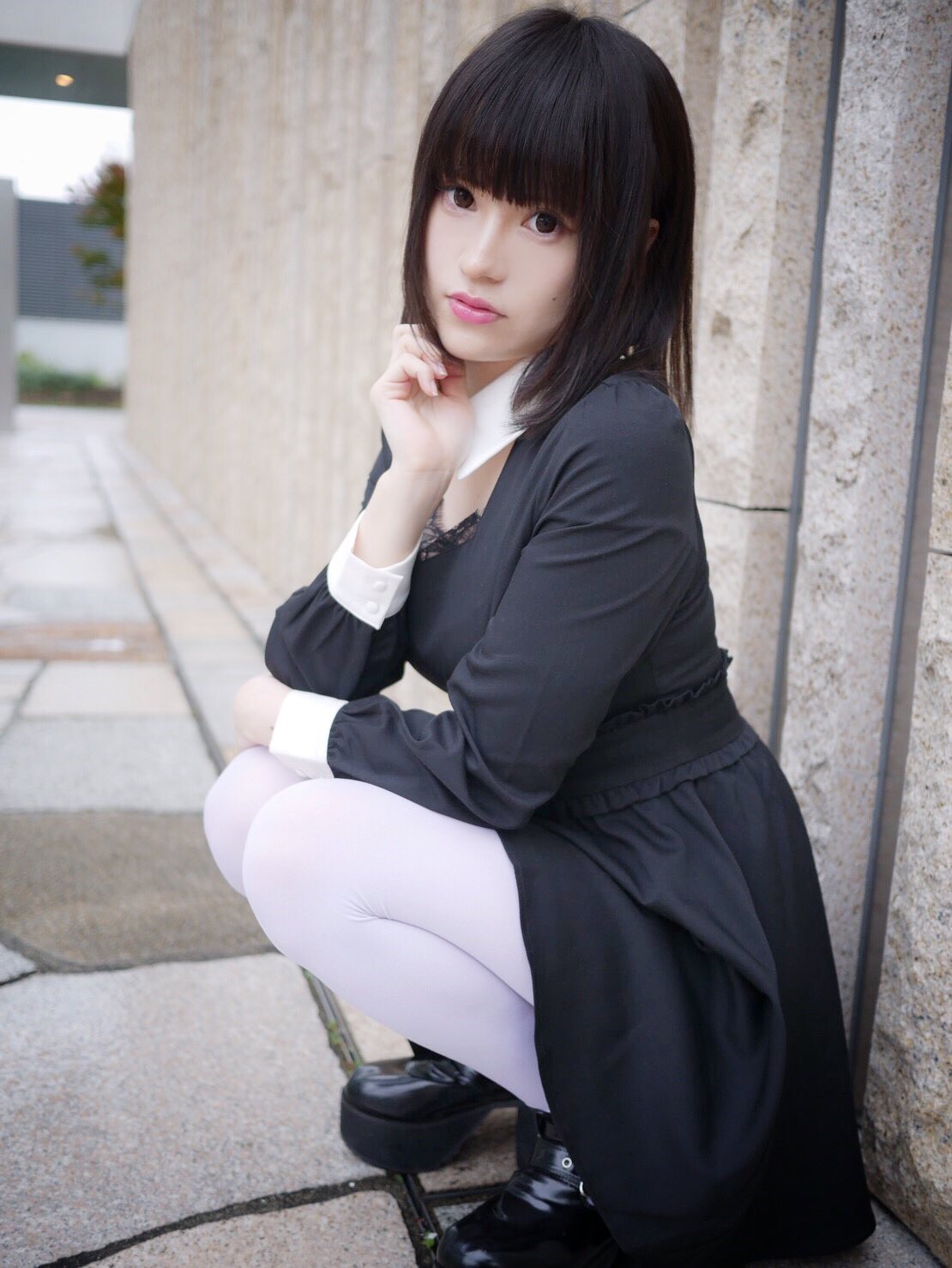 赤木クロ C100 黒ワンピース 白タイツ T Co Sdbeyugd2s Twitter