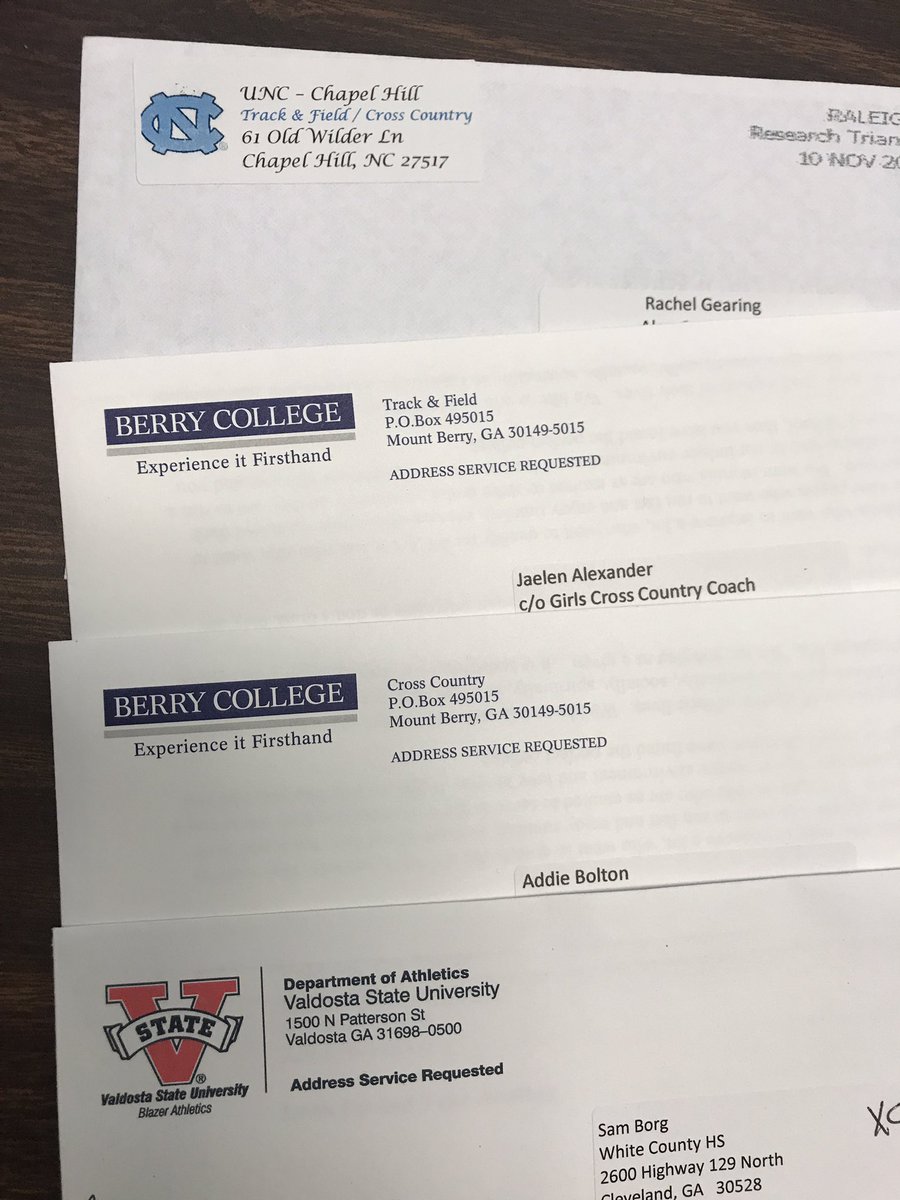 WCWarriorXC's tweet photo. We love checking the mailbox at WCXC ... thanks to all the college coaches doing things the right way!
@jaefalex @addie_bolton_ https://t.co/kVasGjnd1W