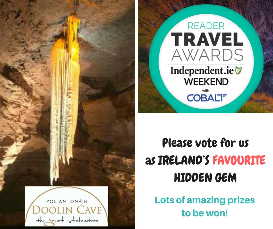 doolincave's tweet photo. vote#1 the Hidden Gem, the great Stalactite@#doolin Cave https://t.co/UEozRR1pQy