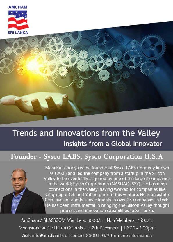 Luncheon meet: Trends and innovations from the valley

facebook.com/events/1494075…