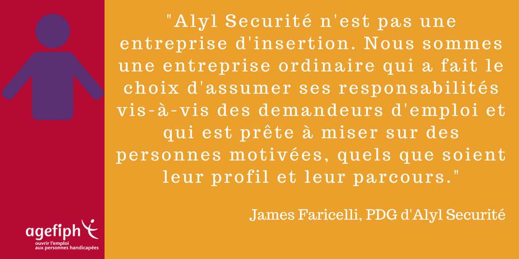 Agefiph_'s tweet photo. Embauche des travailleurs handicapés : le beau message d' @Alylsecur. Plus de témoignage d'entreprise sur https://t.co/yYJNfpmyU6 #SEEPH2017 #emploiethandicap2017 https://t.co/r52cTbsWLK