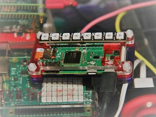 baqwas's tweet photo. @TheMagP1 Jumped the gun on Sunday and sent y'all a photo of a Tweet sentiment monitor based on #Pimoroni #PiBow & #Blinkt with #NLTK code snippets. https://t.co/DaEKTRl3mE