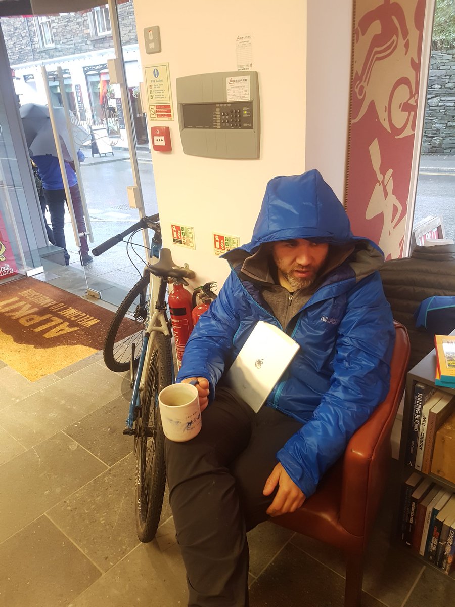 SingletonWayne's tweet photo. Celebrity shopper today int @Alpkit store as @BareFootAleks prepares for his talk @kendalmountain this weekend #machine #breakfluid https://t.co/anAbTmJnmG