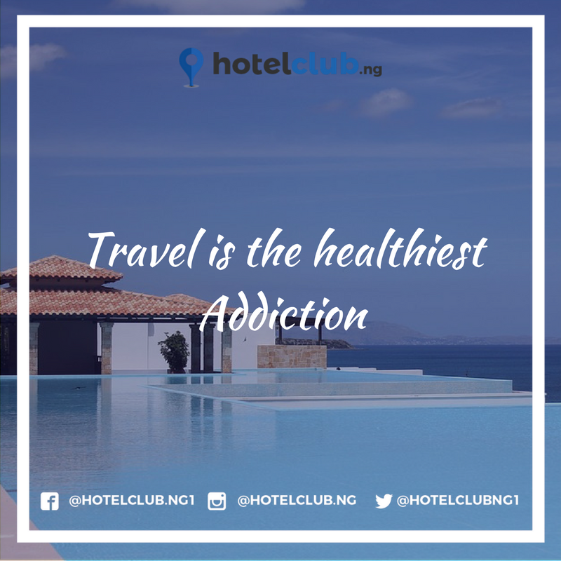 HotelClubNG1's tweet photo. Traveling is the healthiest addiction, and travelling doesn't necessarily mean out of the state or country, it's about finding places you've never been to. Don't just travel... Take hotelclub.ng with you and book a room #hotelclubng #hotelclub #hotels #hotel #travel #trips #rooms https://t.co/p5nB2uaDjs