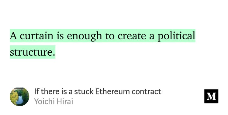 lukezhangstudio's tweet image. “If there is a stuck Ethereum contract” — @pirapira medium.com/@pirapira/how-…