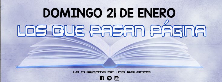 ChirigotaLosPA's tweet photo. Domingo 21
📖LOS QUE PASAN PÁGINA📖
#COAC2018 https://t.co/9sZRGfgdqg