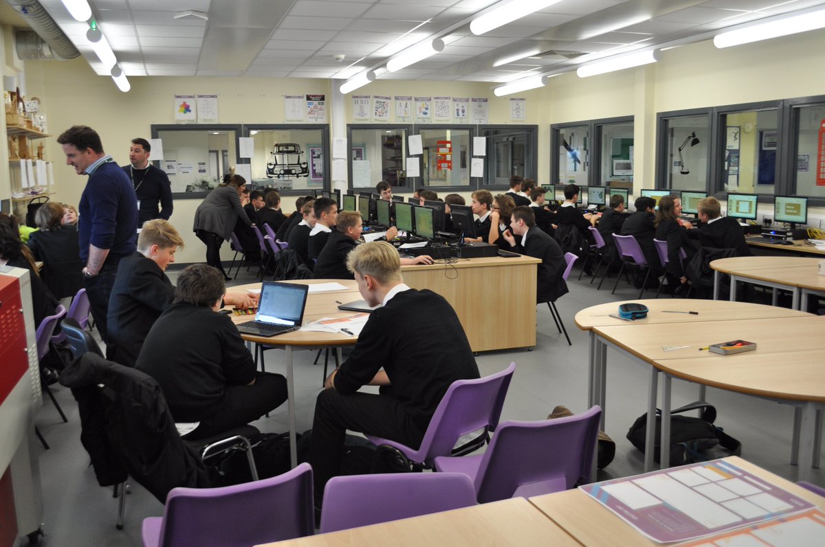 MardenHigh's tweet photo. Yr9 &amp; Yr10 students enjoying a Digital Day in the STEM room, with the chance to enter a national competition! https://t.co/rwlm7dg4ch