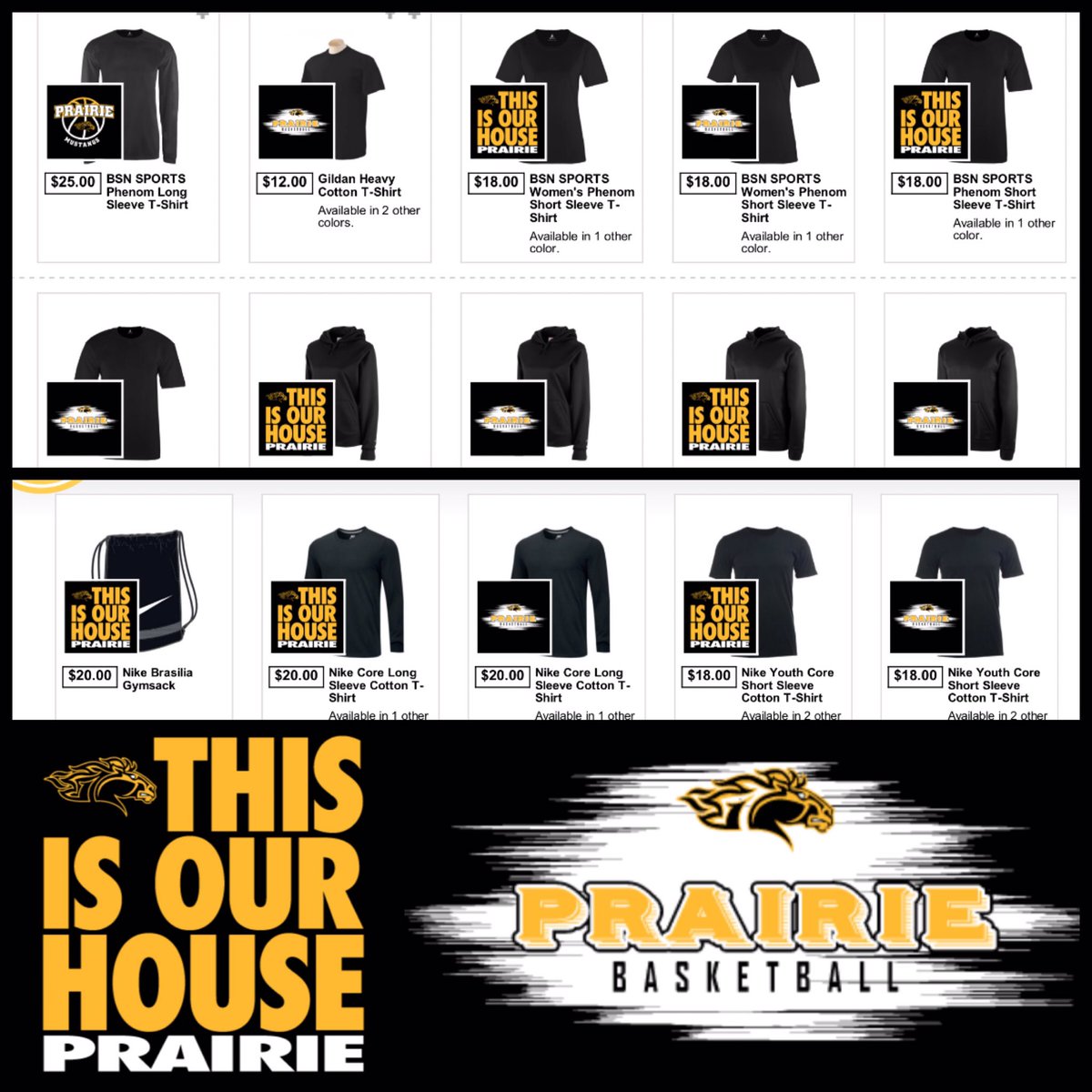 prairie_school's tweet photo. It's the LAST DAY to get Prairie Basketball Fan Gear! 🏀tshirts, hoodies, &amp; more for ALL FANS of ALL teams!! 🏀🐴 #GoPsMustangs #ThisIsOurHouse https://t.co/HOgGBHiFV6