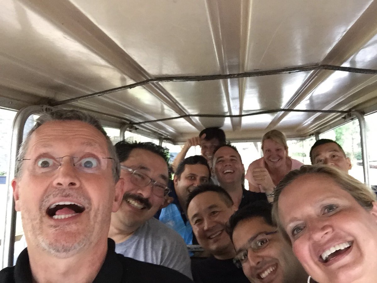GlenHyatt's tweet photo. Gold cart / car pool kareoke at #DellEMC #NewHire #Bintan @peterhanna888 https://t.co/Yt9SV9XzCI