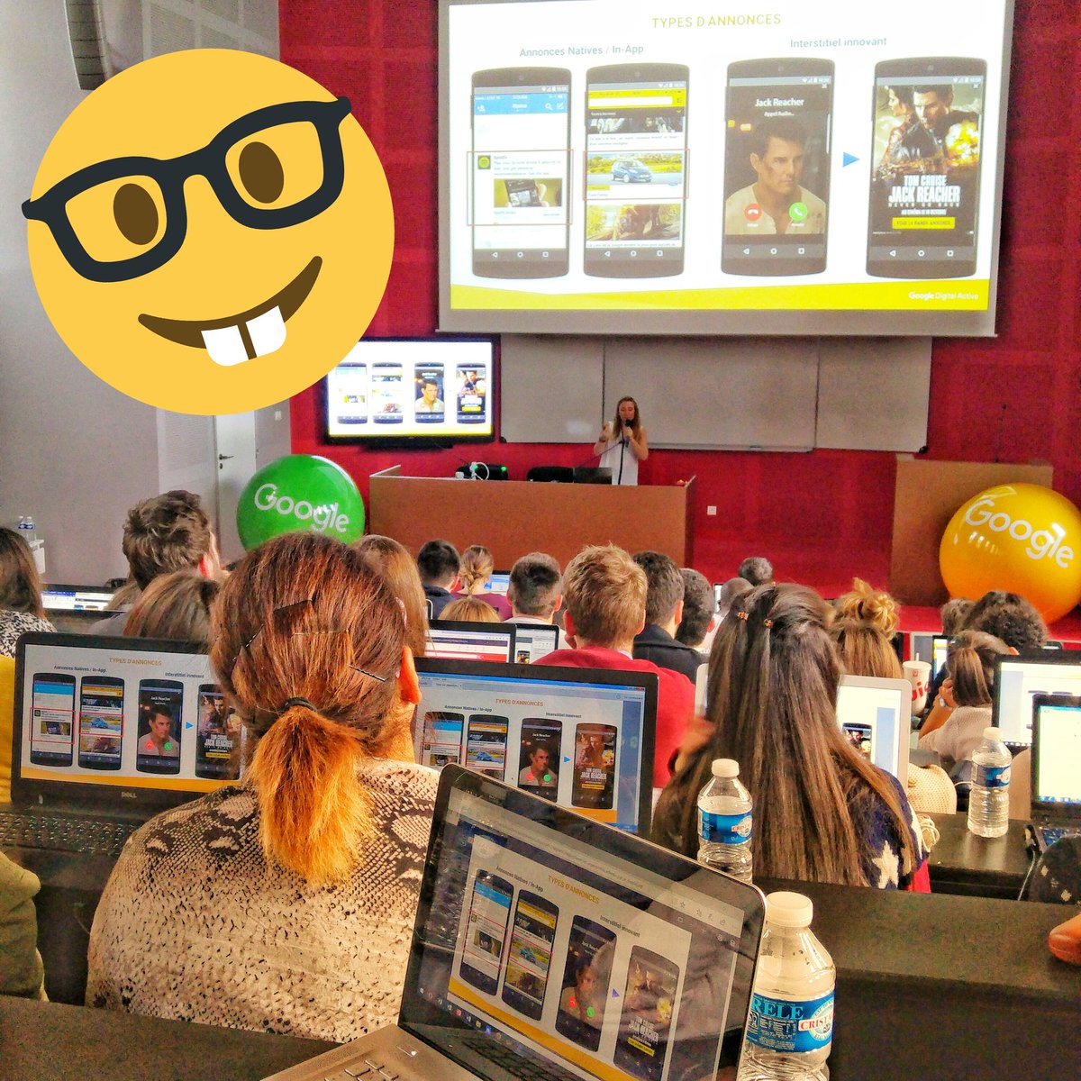 MathieuBruc's tweet photo. On dénombre 6,2 écrans en moyenne par foyer français. Combien d'écran en moyenne par étudiant ? 😁 @GoogleEnFrance #GoogleDigitalActive https://t.co/cOBbUgf6bG