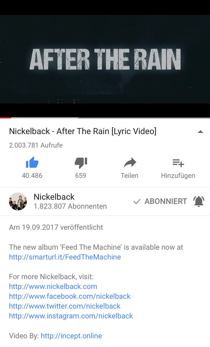 NBFansGermany's tweet photo. The lyric video for 'After The Rain' has reached 2 million views on YouTube. https://t.co/84cpPxD2tK