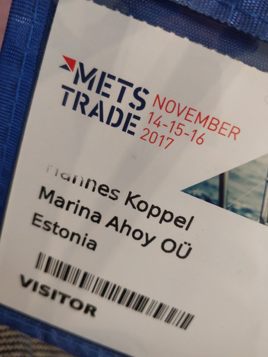hanneskoppel81's tweet photo. First day @metstrade. A lot of bits and pieces. Fancy for more marina stuff? Find me! #METSTRADE @marinaahoy https://t.co/dC3iTxlnyn
