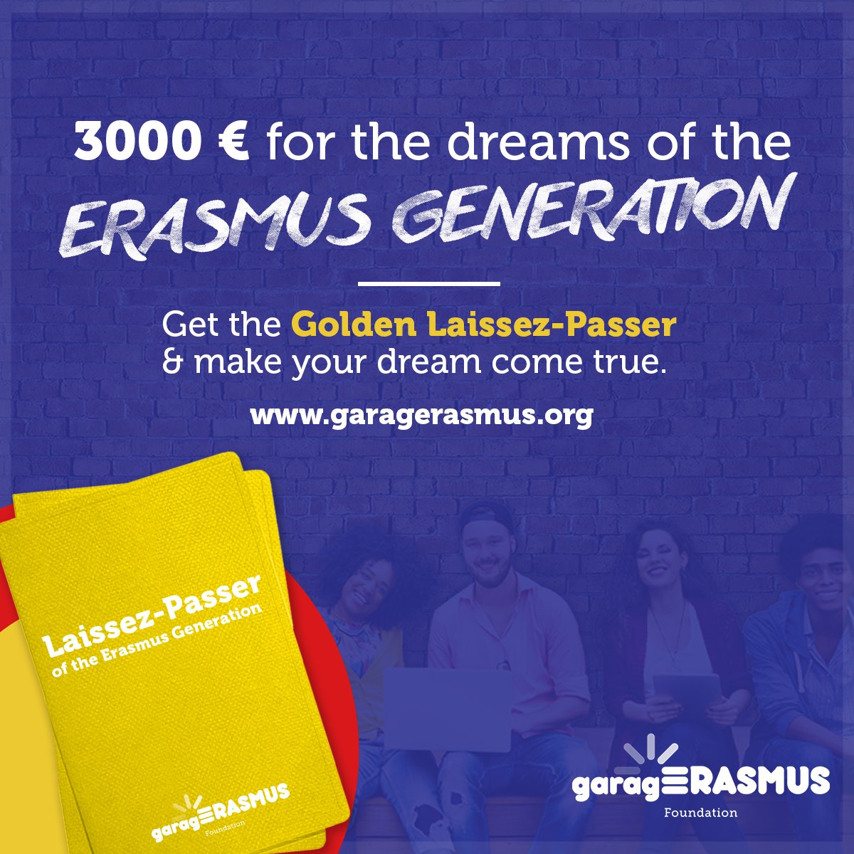 Have you studied or worked abroad? 🌎 Find out how your experience could be worth 3.000€ 🎉 Enter the <a href="/garagErasmus/">garagErasmus Foundation</a> contest and get the #GoldenLaissezPasser!
