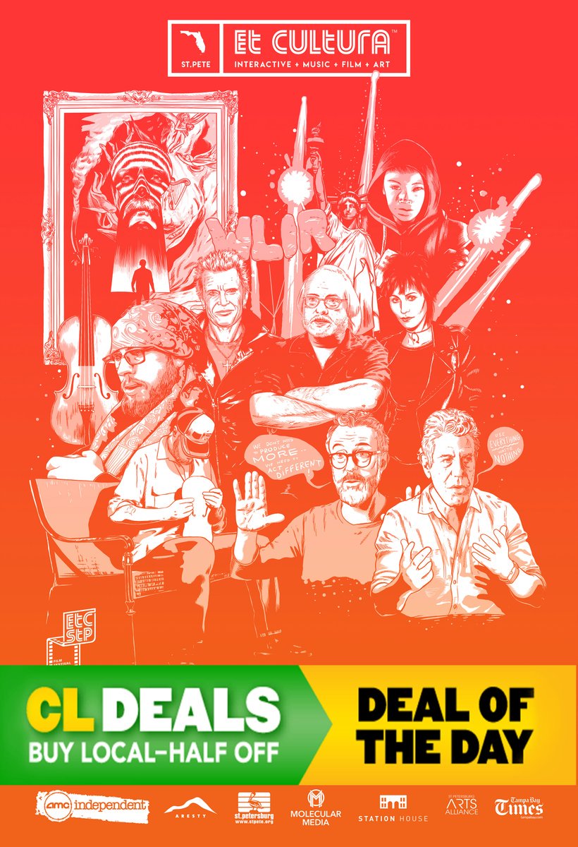 cl_deals's tweet photo. Last chance to get 72% off an All-Access Film Pass to Et Cultura starting TOMORROW! Visit https://t.co/2nOcKUlXqC to purchase this pass for up to 19 films at the Sundial AMC 20 between 11/15 & 11/18! #EtCulturaFilm #FilmPass #EtCultura #Film #FilmFestival #StPete #Sundial #AMC https://t.co/9hZ4tMVFZ1
