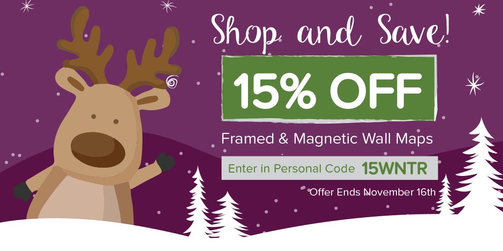 MarketMAPS's tweet photo. Our #holiday #sale starts today! https://t.co/WwNEvzBq58 Use the #promocode 15WNTR at check out. #discount https://t.co/DuAU2ob08z