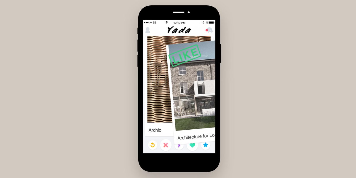 TheoJones's tweet image. Idea: A Tinder clone app for architects/developers to match, @yadaUK could we make this happen? (I made a mockup...lunch time well spent...) cc @vineshpomal @ArchitectsJrnal @uncommonmartyn