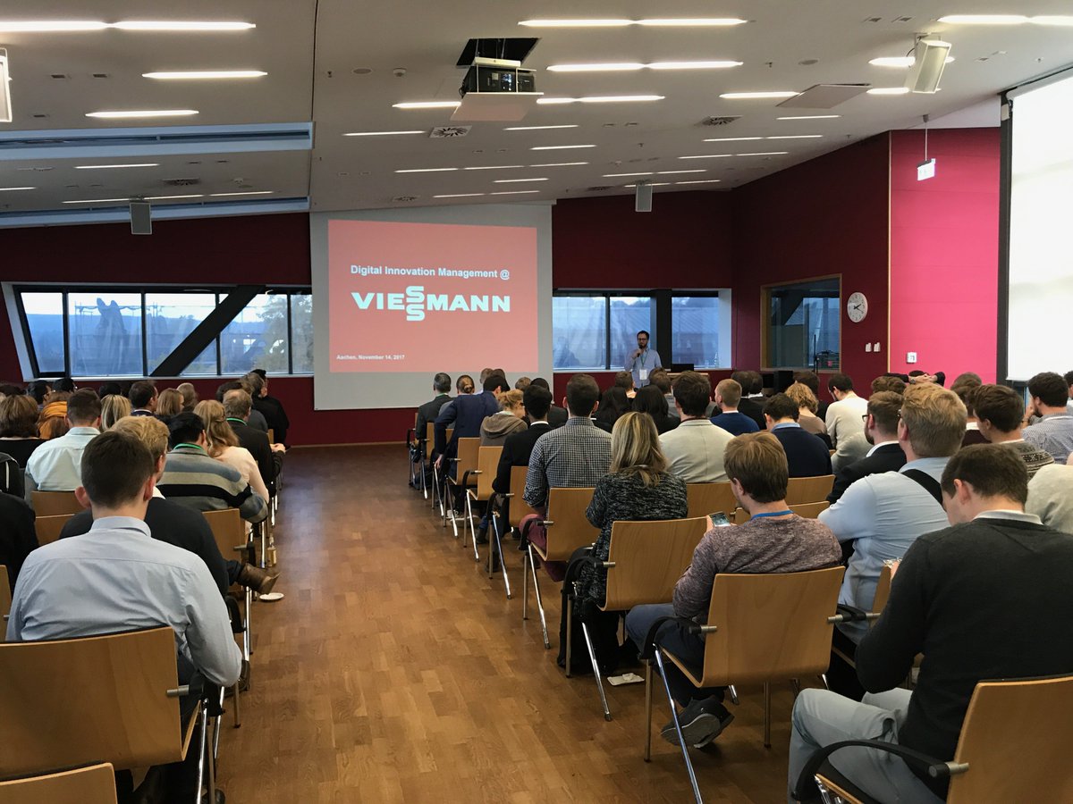 Viessmann's tweet photo. #Viessmann als Hauptsponsor der #atec17 - Fabian Stern, Leiter Innovationsmanagement spricht darüber, wie #Innovationsmanagement in einem #Familienunternehmen aussieht und funktioniert. #atec2017 #atec #aachen #entrepreneurship #innovation https://t.co/EQ1gSsFGbb