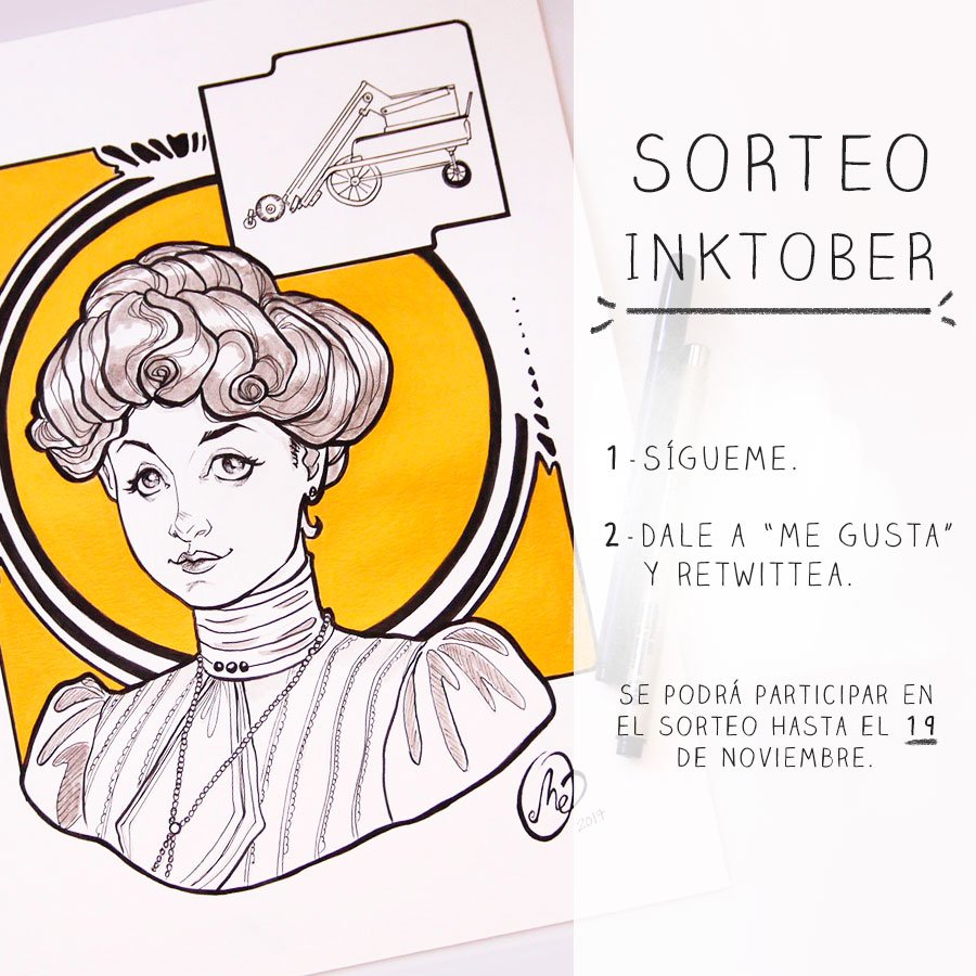mercedes_dibuja's tweet photo. Quiero celebrar la buena acogida y todo el apoyo que recibí en el #inktober2017 de mujeres inventoras. Así que, voy realizar un sorteo de una de las láminas. Para la ocasión he escogido a Florence Parpart que inventó una máquina para limpiar las calles. 

🌟 ¡Mucha suerte!🌟 https://t.co/YSm7czO3y4