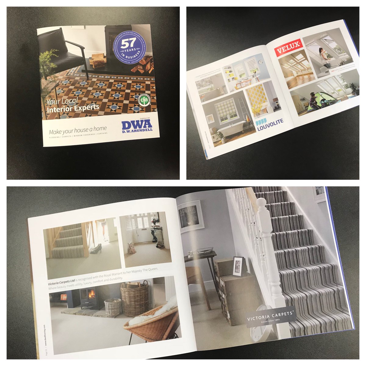 colourmonster's tweet photo. Brochure for @DWArundell which showcased their large range of bespoke interior products. Printed on silk with a matt laminate outer cover. https://t.co/ql4BQR9CPQ