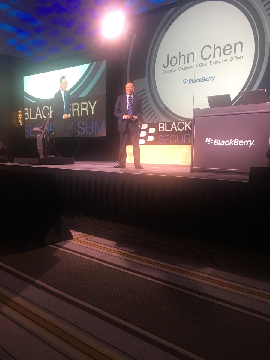 John Chen kicking off @BlackBerry Security Summit. #buildingasaferworld