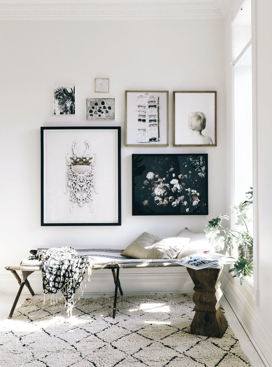 citizenatelier's tweet image. "The Calm Before the Storm" limited-edition print in #AnnaChurch's home. @ashleywbailey's new collection of moody florals now available, starting from $143 US! Shop: bit.ly/2zAwxXt