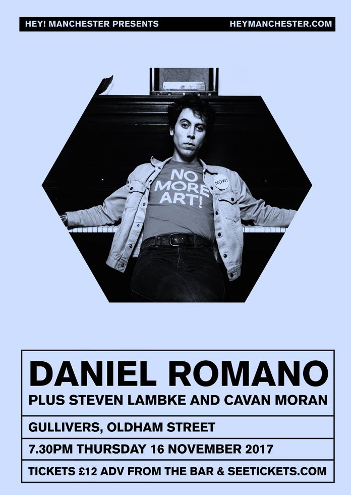 heymanchester's tweet photo. ON THURSDAY: @TheDanielRomano plays @GulliversNQ - with guests @StevenLambke and @CavanMoran. Info/tickets: https://t.co/8djmFfe1RC https://t.co/6ZFgdvdAlT