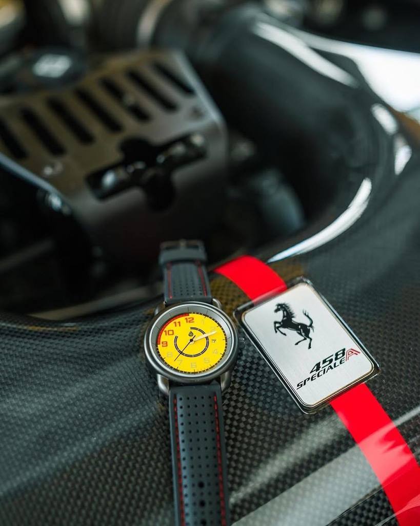 SixSpeedDials's tweet photo. Our “Maranello F136” watch paired with a prancing horse.
Via: @tylerumphoto
#sixspeeddials #ESMF136 #exoticseries #ferrari #automotive #c… https://t.co/xytj29nhIY