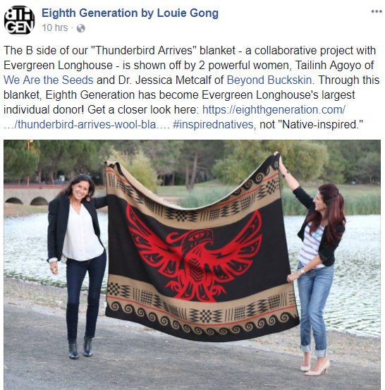 WeAreTheSeeds_'s tweet image. Thank you @8thgen for this post. We love your company. We love your blanket initiative. We love this blanket! Sharing and photographing it all at @bioneers was such a treat. Good energy all around. #indigenous #nativeinspired #forward eighthgeneration.com