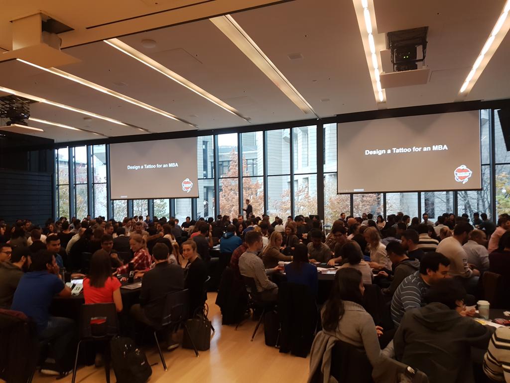 dilipsoman's tweet photo. #mcv2017 Designing an MBA tattoo @UofT_BEAR @RotmanDsgnWrks https://t.co/xYnoVXymzQ